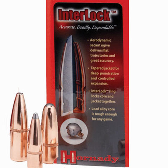 .30 CAL  180 GR BTSP Hornady Interlock