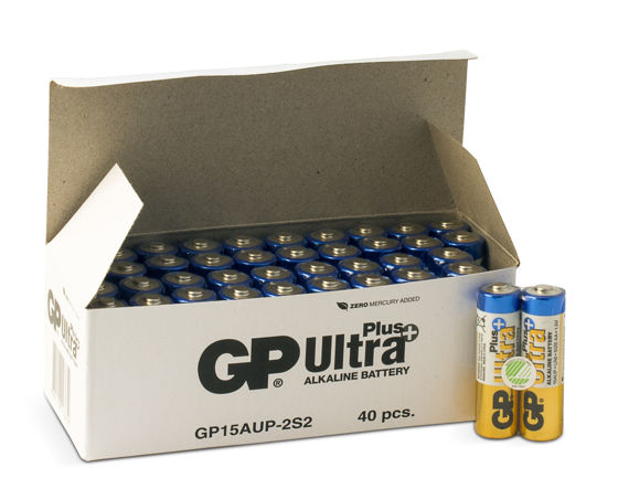 GP Ultra Pluss AA/LR6  Batteri 40-pk