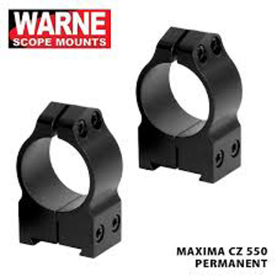 Warne 1" PA Gloss High CZ Ring