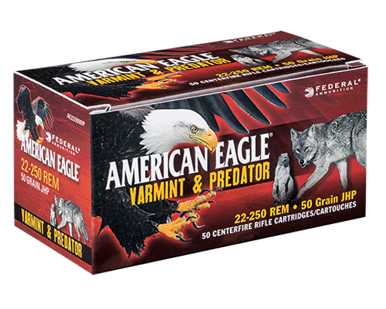 22-250 Federal AE Varmint&Predator 50grs. 50pk.