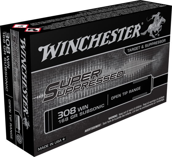 308 Winchester Super Suppressed 168grs, 20pk