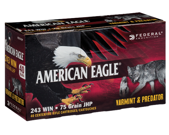 243 Win Federal AE Varmint&Predator 75grs.40 pk.