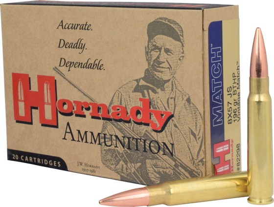 8x57IS Hornady Vintage Match 196grs. 20pk.