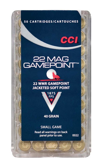 22 WMR CCI GAMEPOINT 40grs. JSP 50pk.