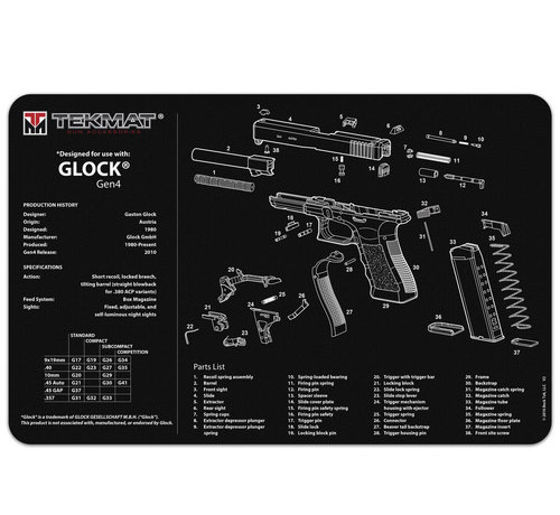 TekMat Pussematte Glock gen4
