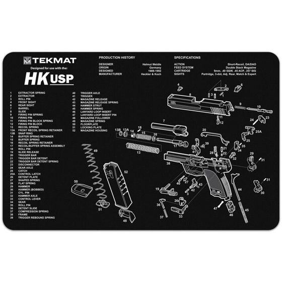 TekMat Pussematte Heckler & Koch USP