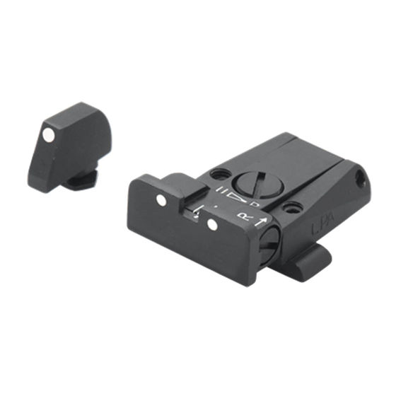 LPA SPR 3 Dot adjustable sight set Glock For og baksikte