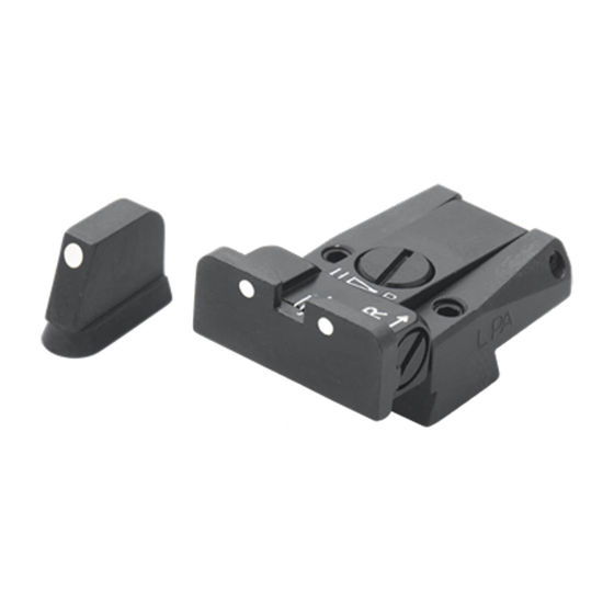 LPA SPR 3 Dot adjustable sight set CZ 75/85