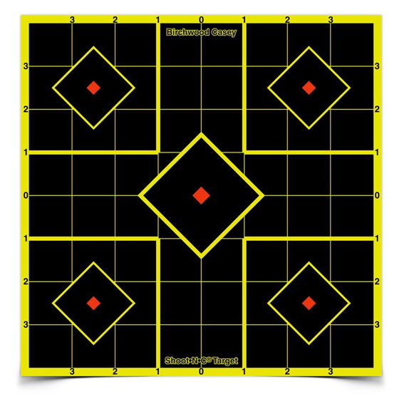 "Shoot-N-C 12"" Sight-In Gul/Grønn Splatter skive"