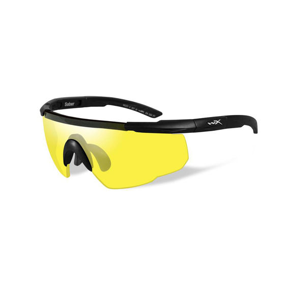 Wiley-X SABER Advanced Skytebrille sort ramme og gule brilleglass