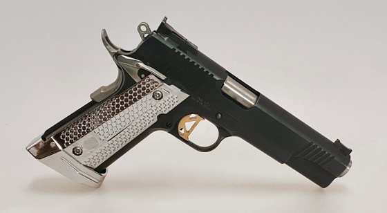 M-Arms Monarch 2 1911 Grip + Magwell Brass Chromed