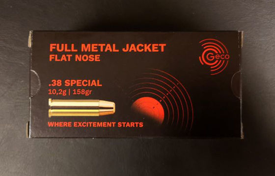 38 Special Geco FMJ 158 grs. 50 pk.