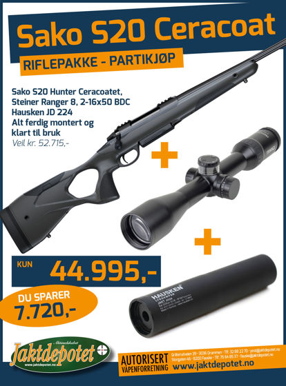 Bilde av Sako S20 Ceracoat, Steiner 2-16x50 + Hausken 224