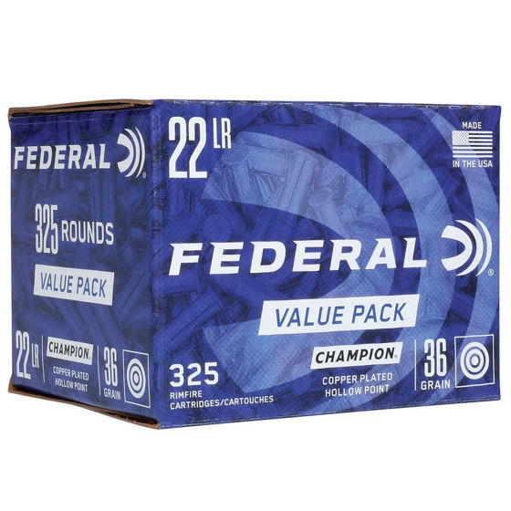 Bilde av 22 lr. Federal 325 Champion Value Pack CP- HP 36grs. 325pk.