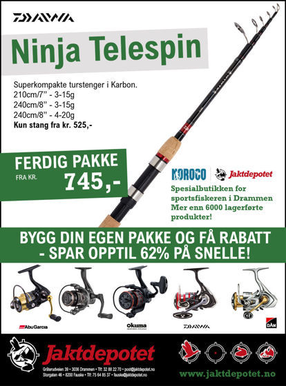 Bilde av Daiwa NINJA X TELE SPIN 2.10m 3-15g