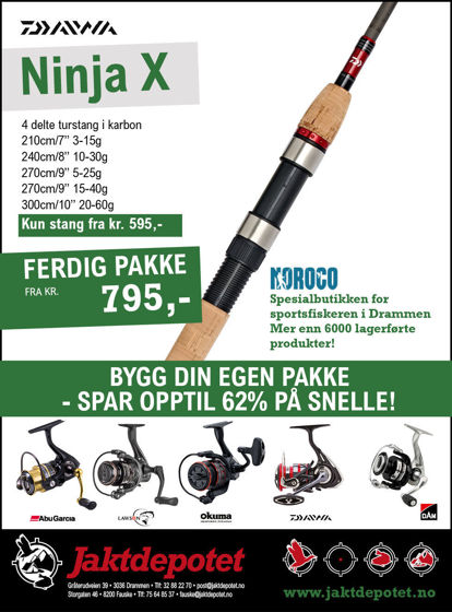 Bilde av Daiwa NINJA X SPIN 9' 4pc 5-25g