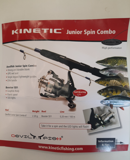 Bilde av Kinetic Devilfish Junior Spin Combo 6 2-20g .Booster Sd1