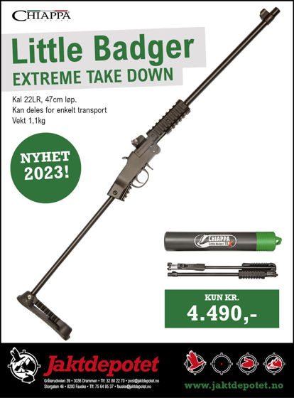 Bilde av Chiappa Little Badger Extreme Take Down 18,5 .22lr 1/2-20