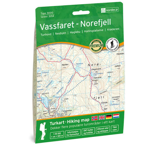 Bilde av Topo 3000 Vassfaret - Norefjell 1:50 000