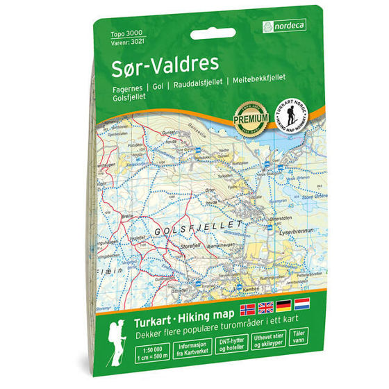 Bilde av Topo 3000 Sør- Valdres 1:50 000