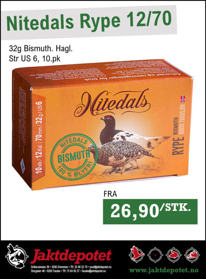 Bilde av 12/70 Nitedal Rype Bismuth, 10pk, US 6