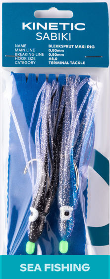 Bilde av Kinetic Sabiki Blekksprut Maxi #8/0 Blue & Black Glitter