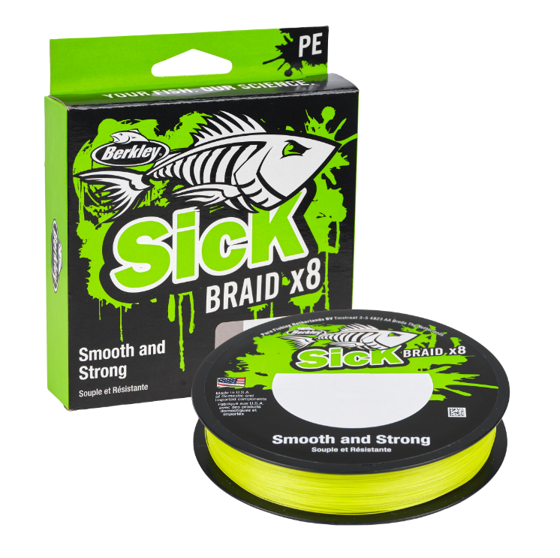 Bilde av Berkley Sick Braid Fluo Green 300m