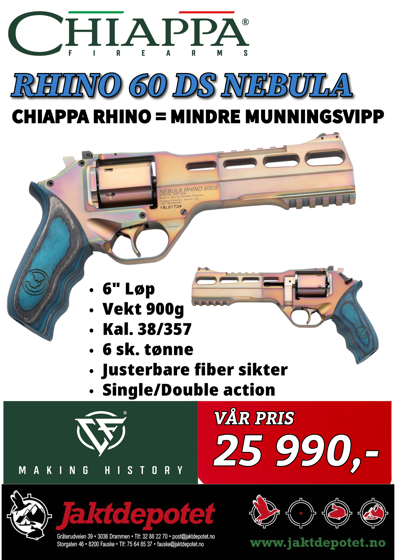 Bilde av Chiappa Rhino 60DS Nebula Mix Color 6", 38/357
