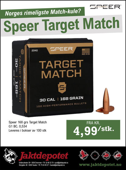 Bilde av .30" 168 Speer Target Match 100pk