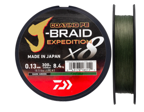 Bilde av Daiwa J-Braid Expedition x8e 150m Dark Green