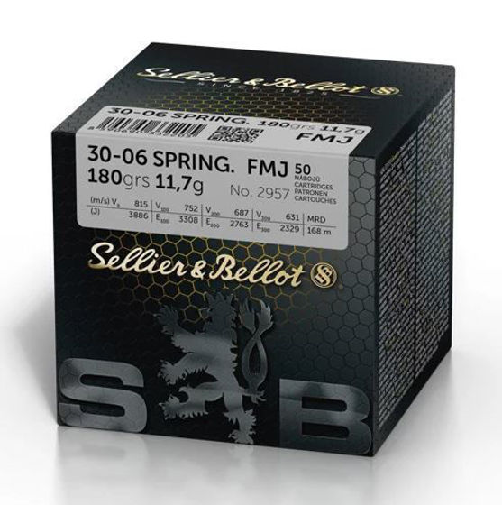 Bilde av 30-06 Sellier&Bellot Training 11,7g/180grs FMJ 50pk.