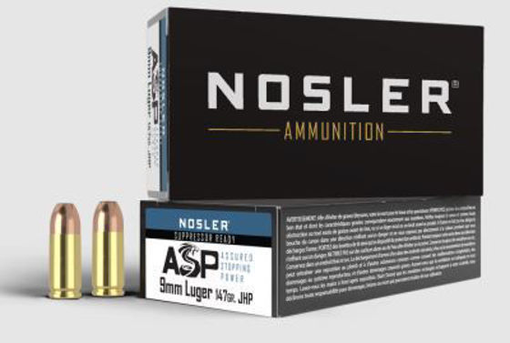 Bilde av 9MM Nosler ASP JHP Ammo 147grs. 50 pk.