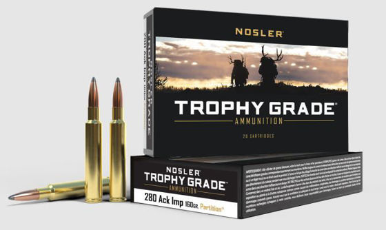 Bilde av 280 AI Nosler Trophy Grade Partition Ammo 160grs. 20 pk.