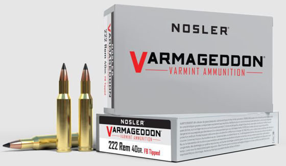Bilde av 222 Rem Nosler Varmageddon FB Tipped Ammo 40grs. 20 pk.