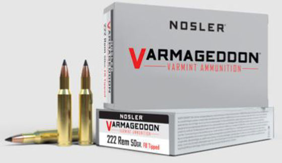 Bilde av 222 Rem Nosler Varmageddon FB Tipped Ammo 50grs. 20 pk.