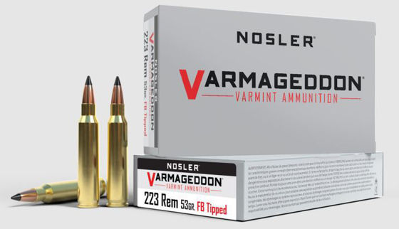 Bilde av 223 Rem Nosler Varmageddon FB Tipped Ammo 53grs. 20 pk.