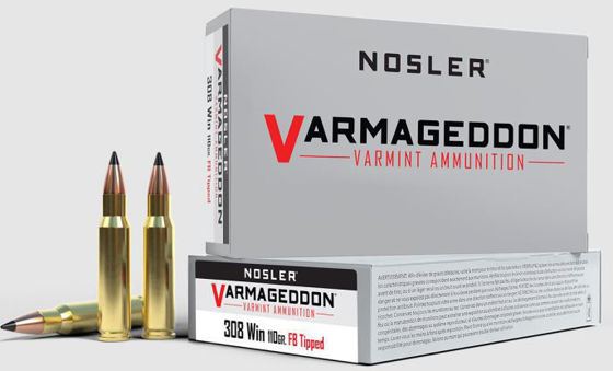 Bilde av 308 Win Nosler Varmageddon FB Tipped Ammo 110grs. 20 pk.