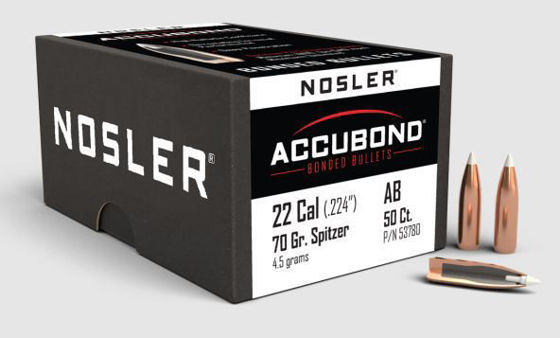 Bilde av .224 Nosler Accubond 70grs. 50 pk.