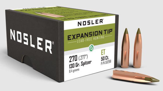 Bilde av .270 (6,8) Nosler E-Tip Blyfri 130grs. 50 pk.