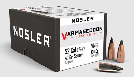 Bilde av .224 Nosler Varmageddon FB Tipped 40grs. 100 pk.