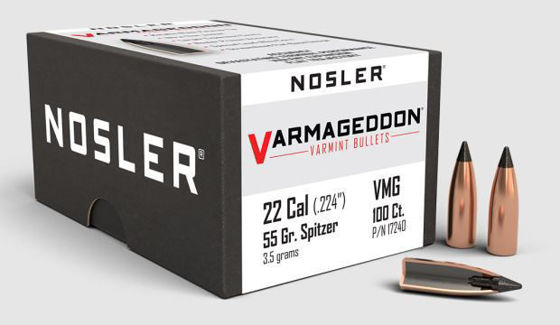 Bilde av .224 Nosler Varmageddon FB Tipped 55grs. 100 pk.