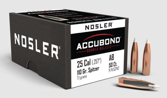 Bilde av .257 (25 Cal) Nosler Accubond 110grs. 50 pk.