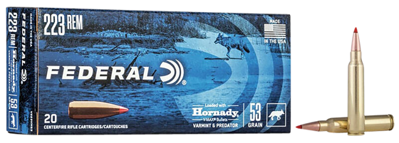 Bilde av 223 Federal Varmint&Predator 53grs V-Max. 20pk