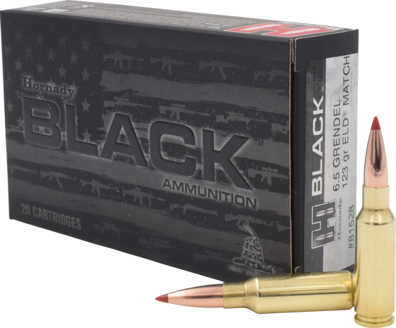 Bilde av 6,5 Grendel Hornady Black ELD Match 123grs. 50pk.