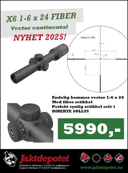 Bilde av Vector Optics Continental X6 1-6 x 24 IR Fiber