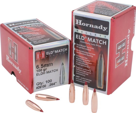 Bilde av .264 (6.5mm) 100 GR Hornady ELD MATCH