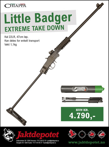 Bilde av Chiappa Little Badger Extreme Take Down 18,5 .22lr 1/2-20