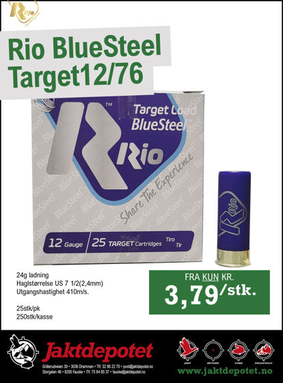 Bilde av 12/70 Rio BlueSteel  Target 24g US 7. 25pk