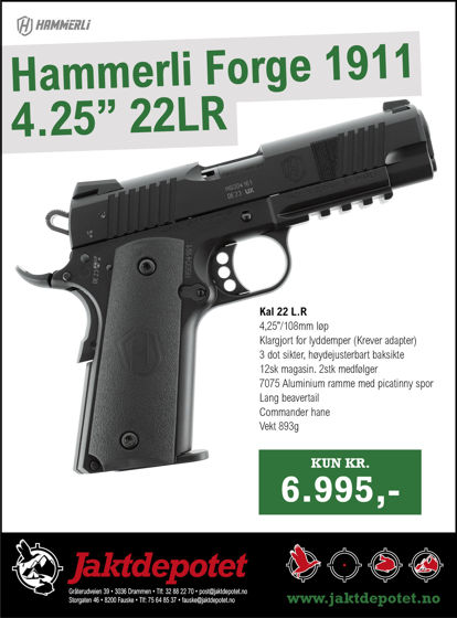Bilde av Hammerli Forge 1911 4,25" 22 LR