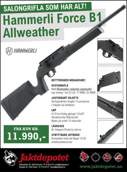 Bilde av Hammerli Arms Force B1 allweather 22lr 16"